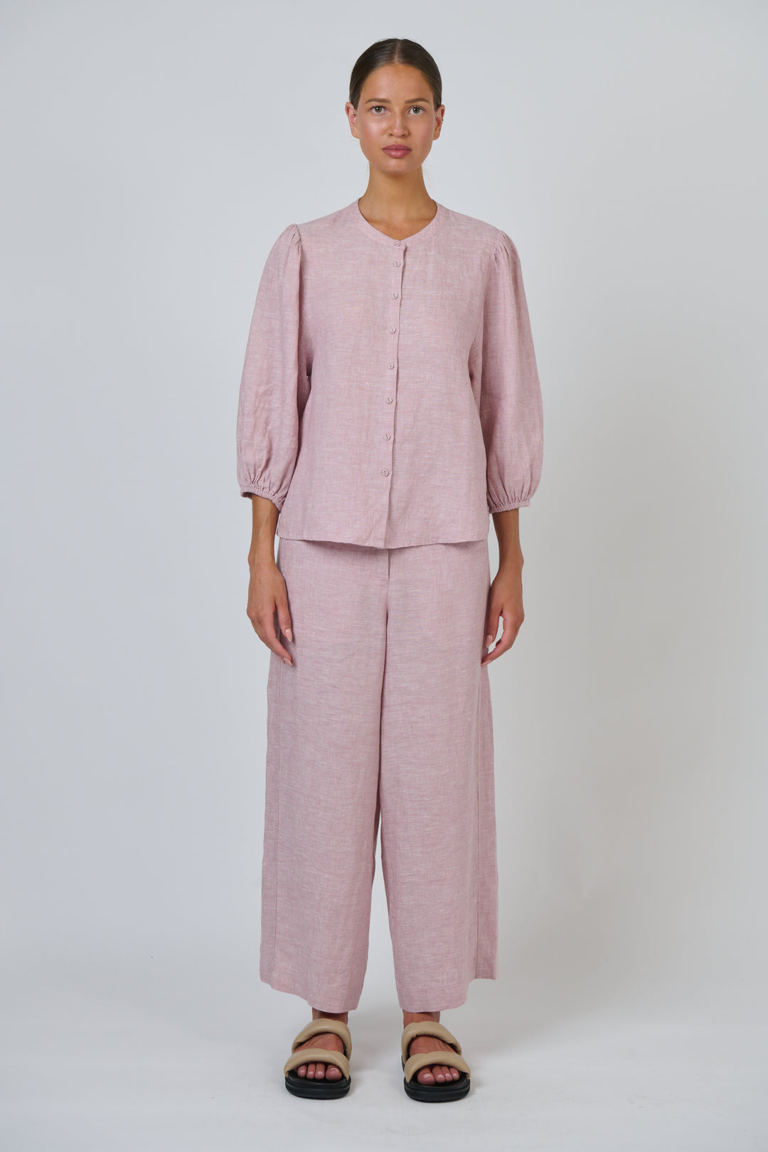 Naturals by O & J Linen Pants - Radish