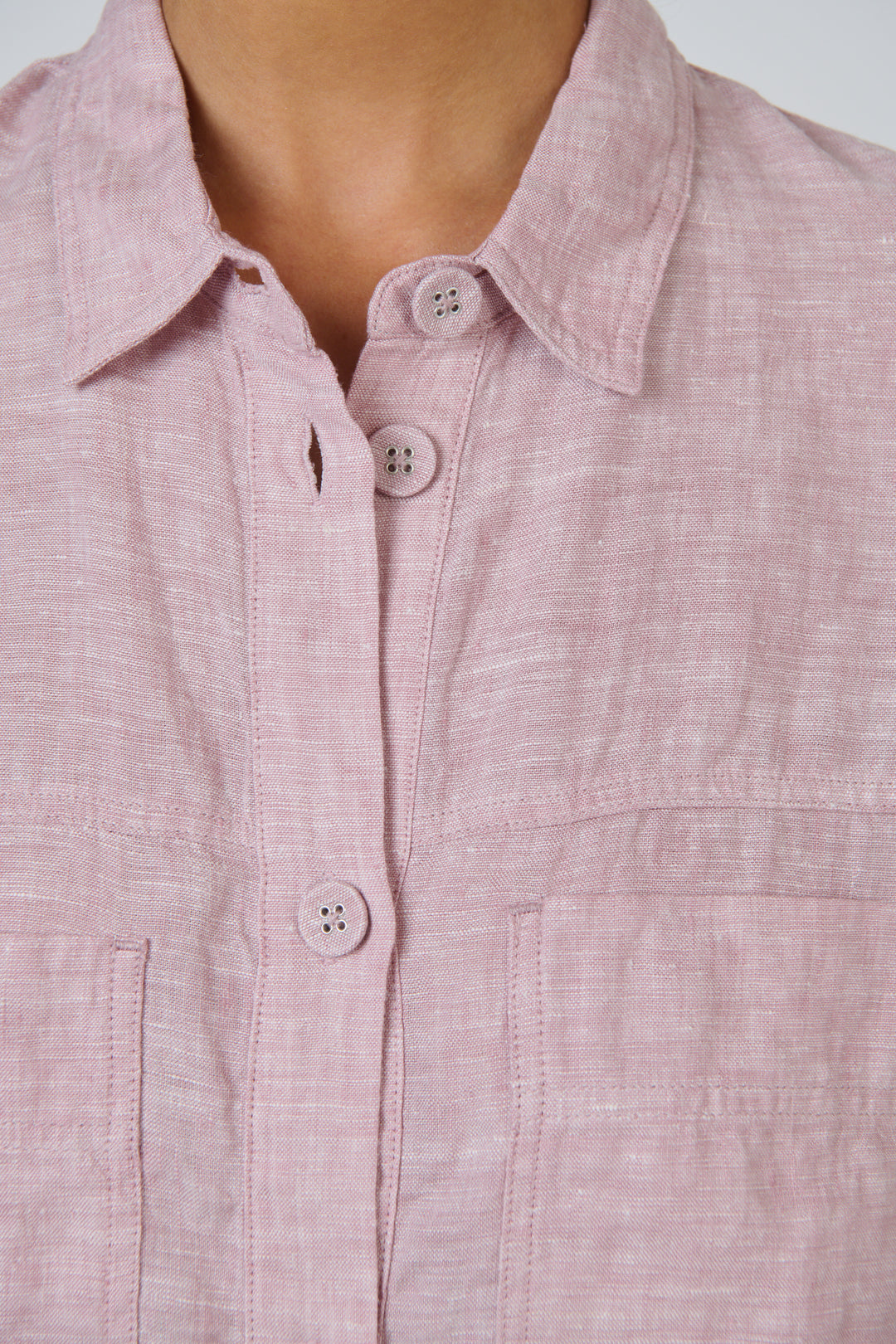 Naturals by O & J Linen Jacket - Radish