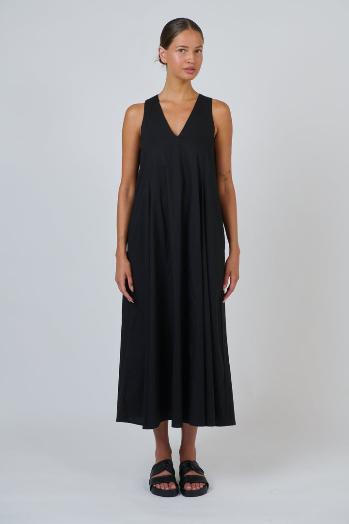 Naturals by O & J Poplin Dress - Blk