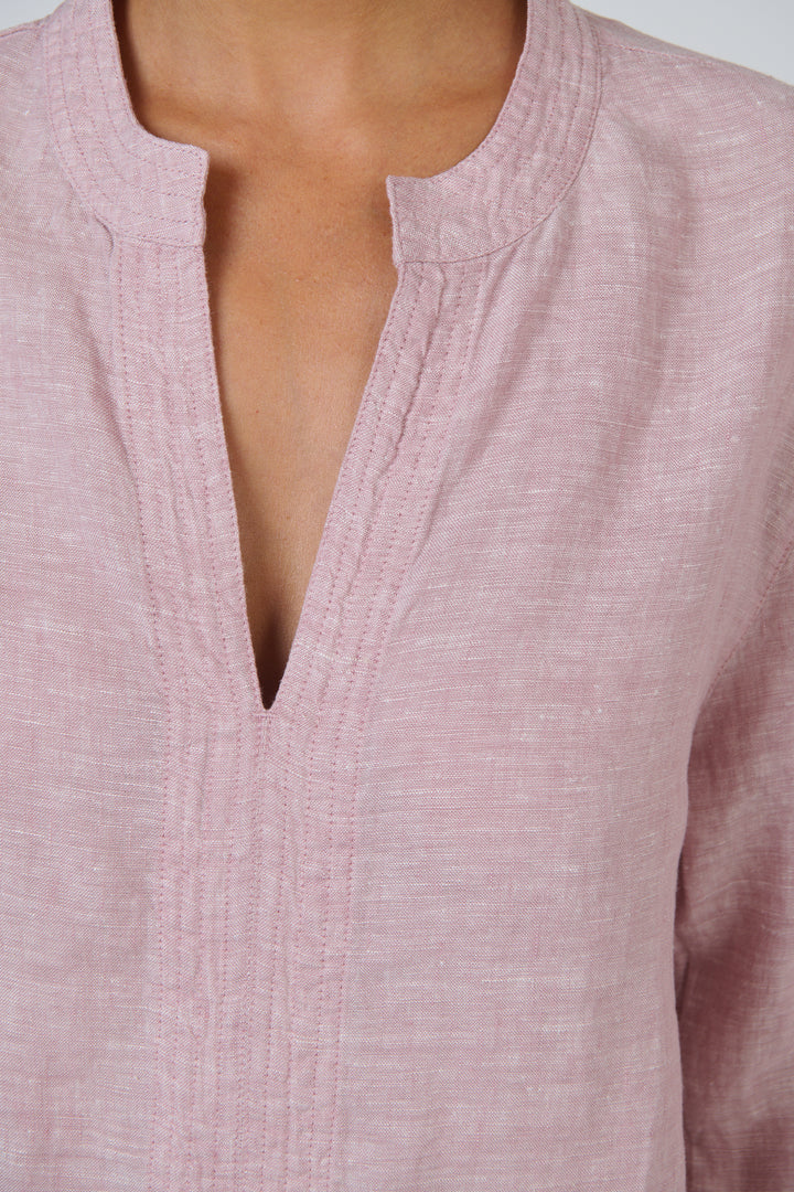 Naturals by O & J Linen Top - Radish