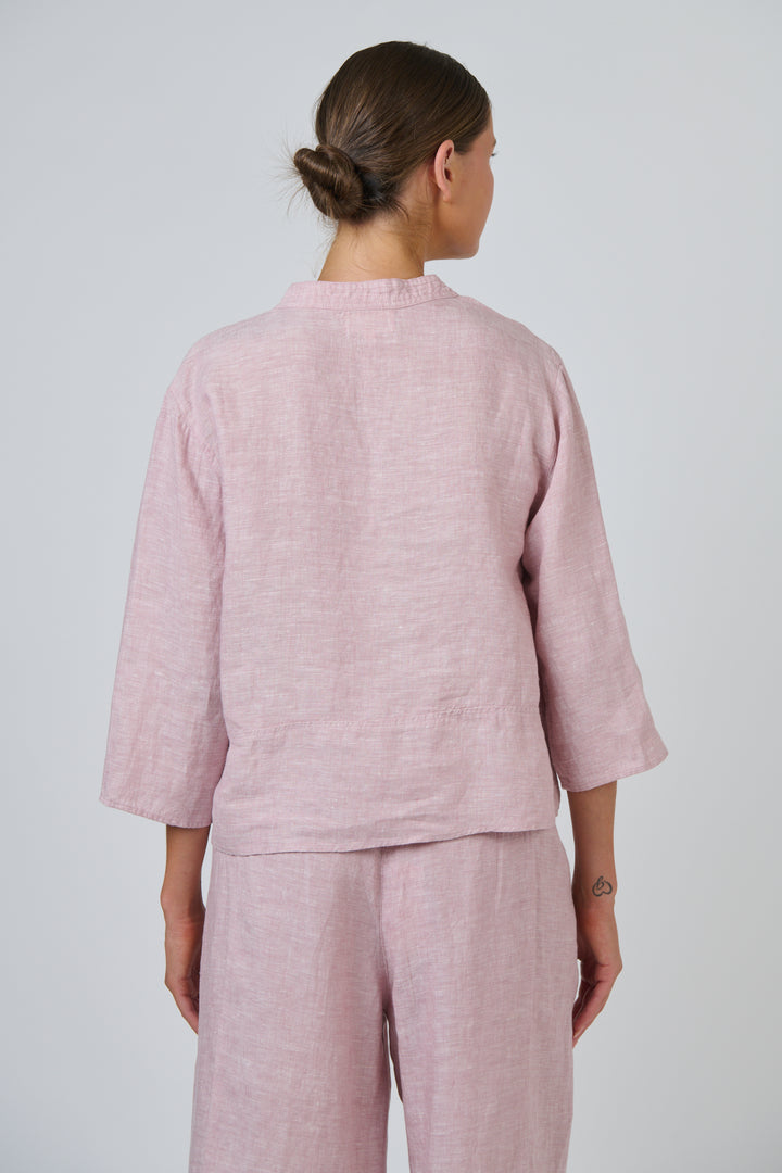 Naturals by O & J Linen Top - Radish