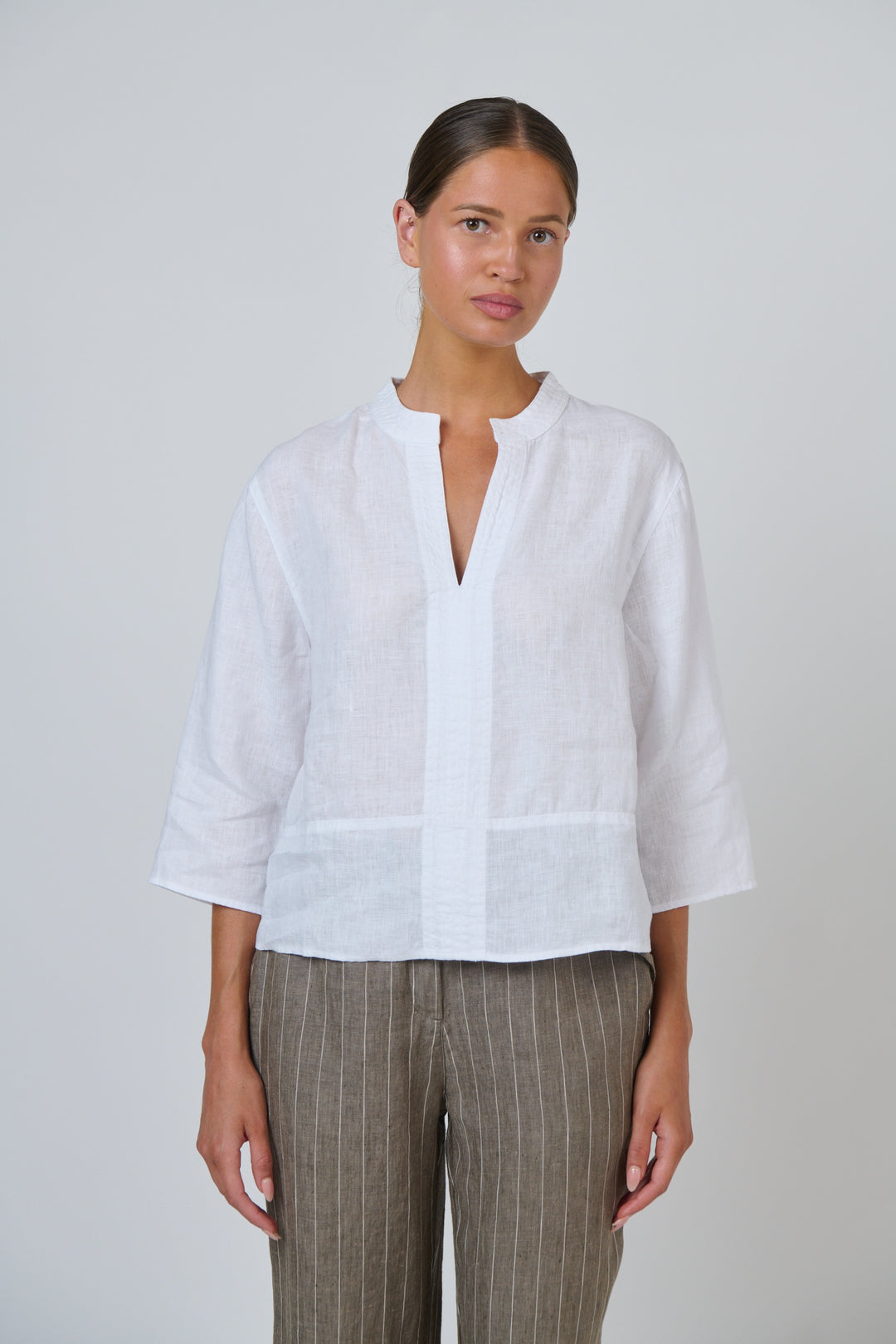 Naturals by O & J Linen Top - White
