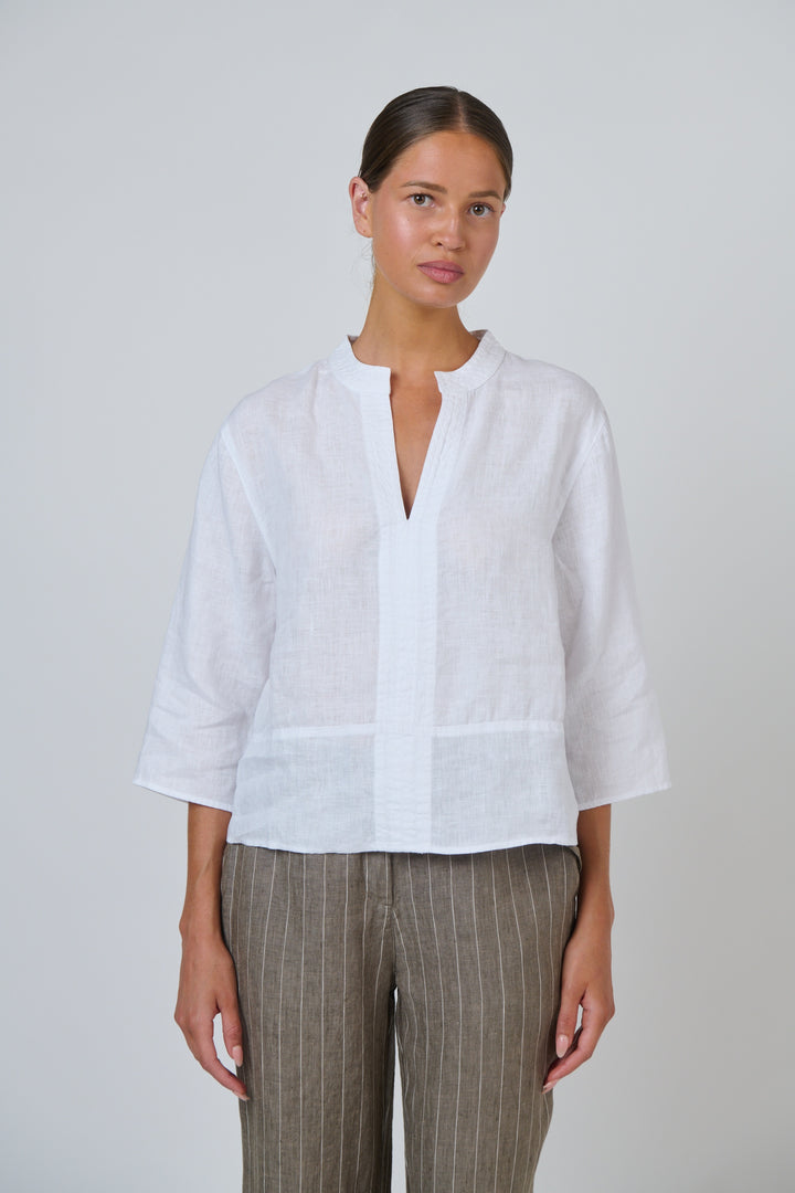 Naturals by O & J Linen Top - White