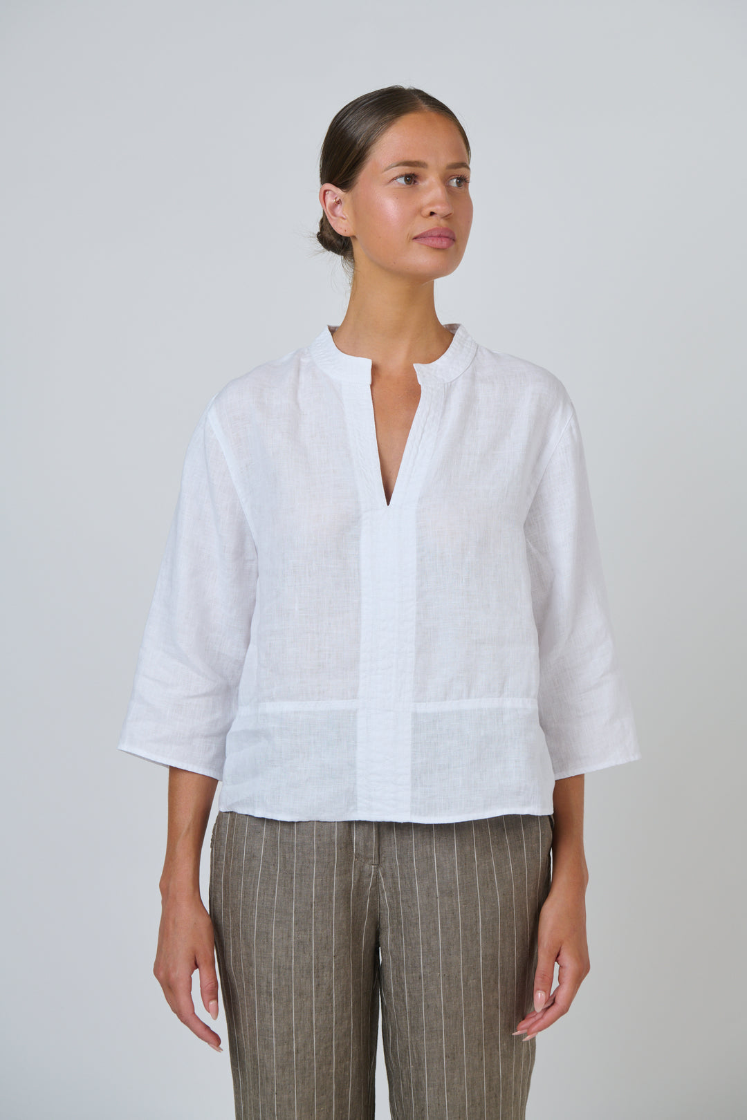 Naturals by O & J Linen Top - White