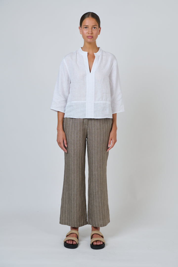 Naturals by O & J Linen Top - White