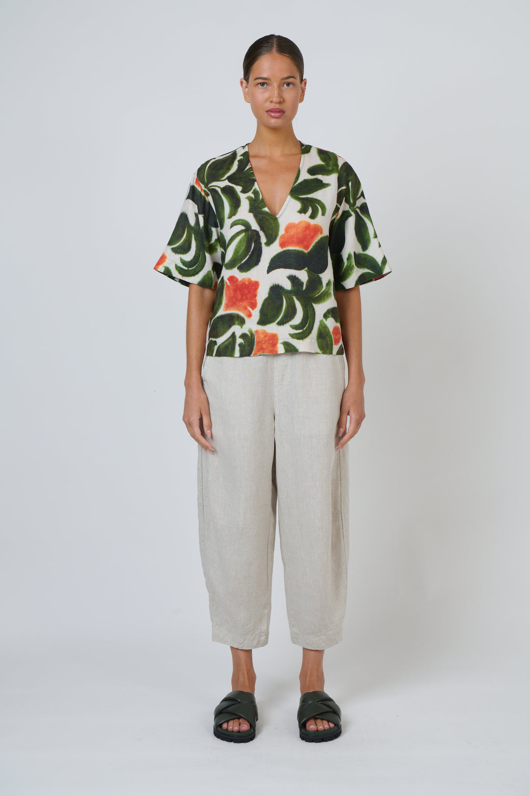Naturals by O & J Linen Pants - Sand