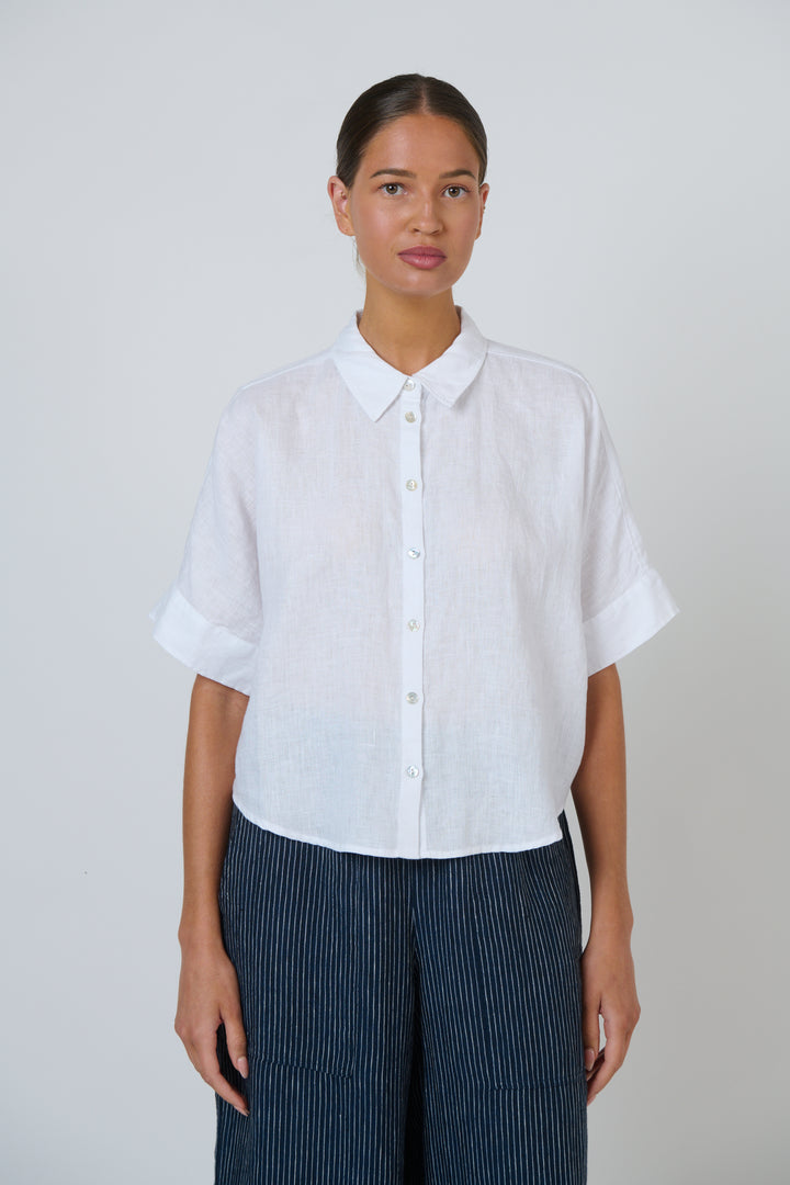 Naturals by O & J Linen Shirt - White