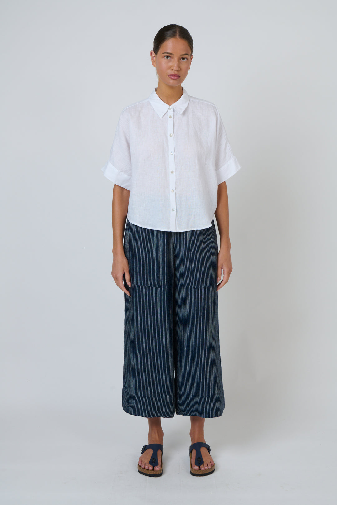 Naturals by O & J Linen Shirt - White