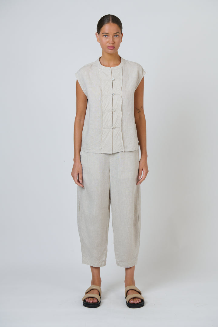 Naturals by O & J Linen Pants - Sand