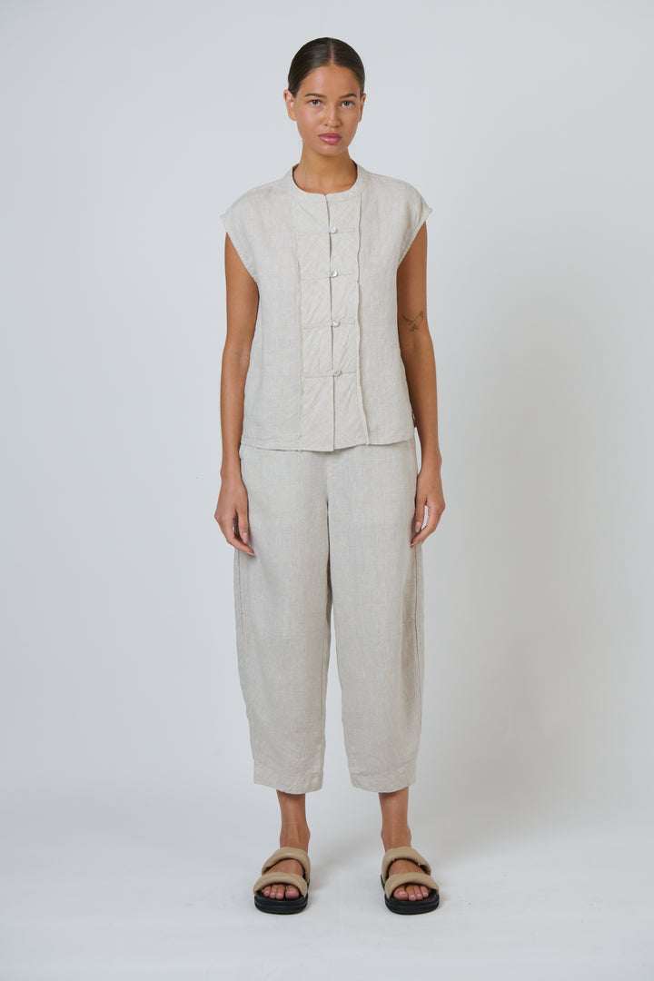 Naturals by O & J Linen Pants - Sand