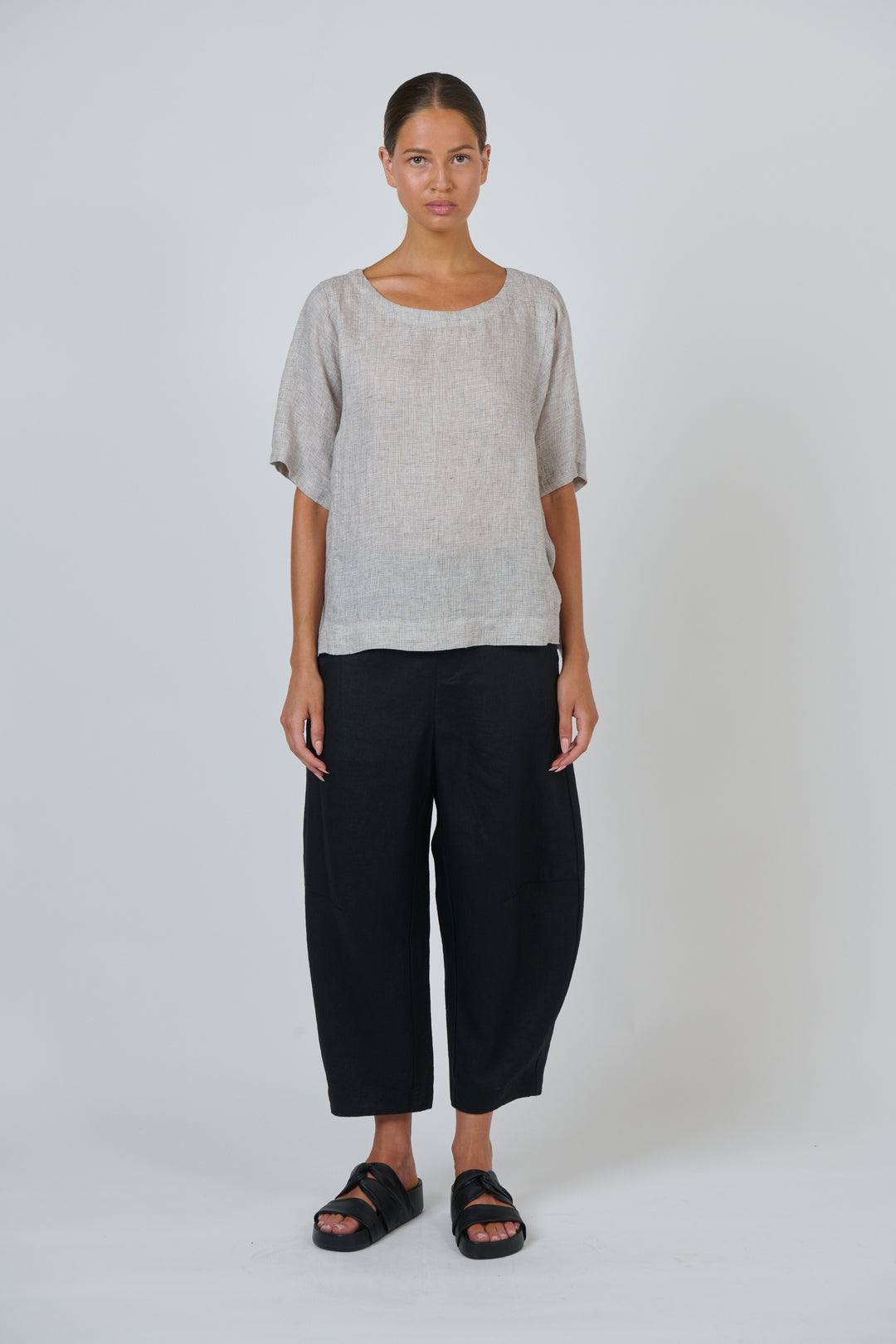 Naturals by O & J Linen Pants - Blk