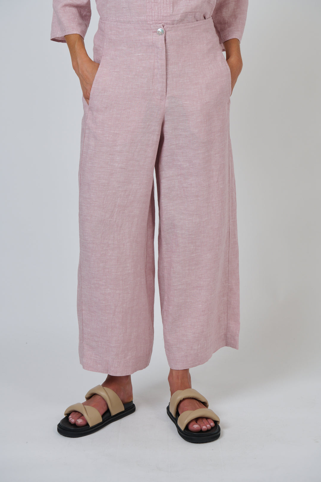 Naturals by O & J Linen Pants - Radish