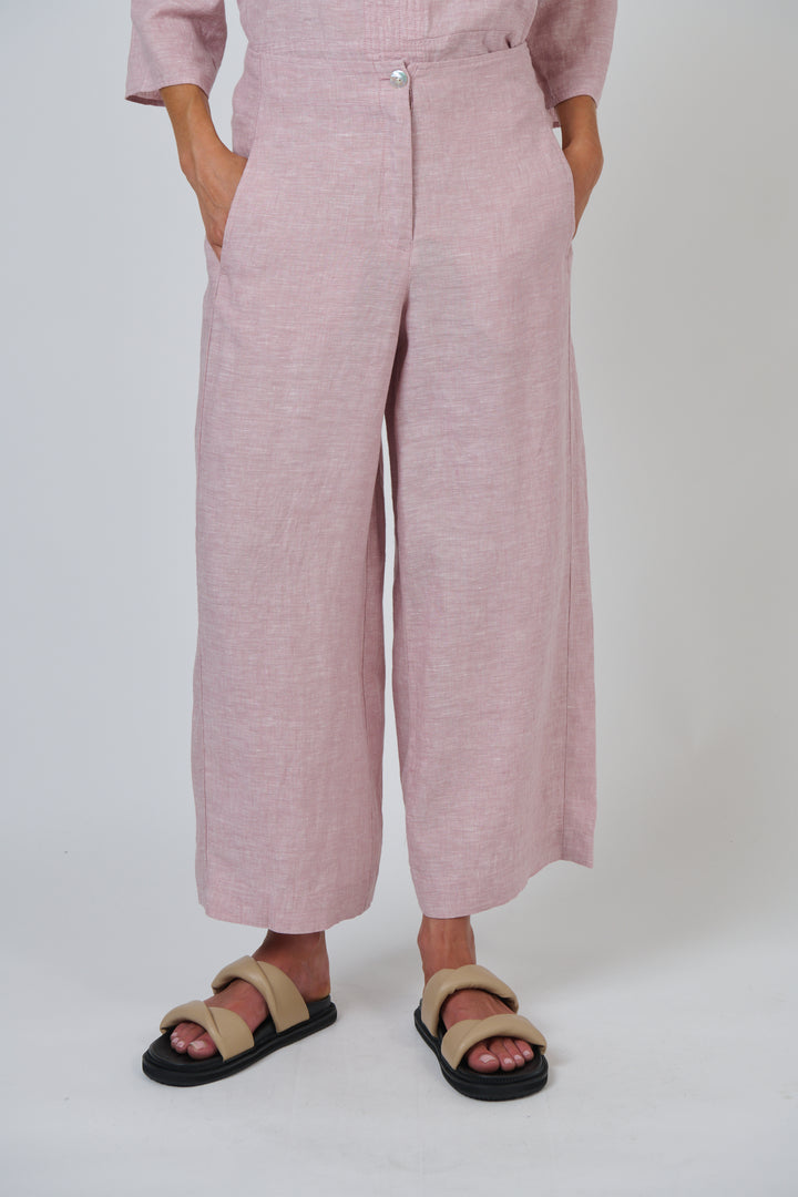 Naturals by O & J Linen Pants - Radish