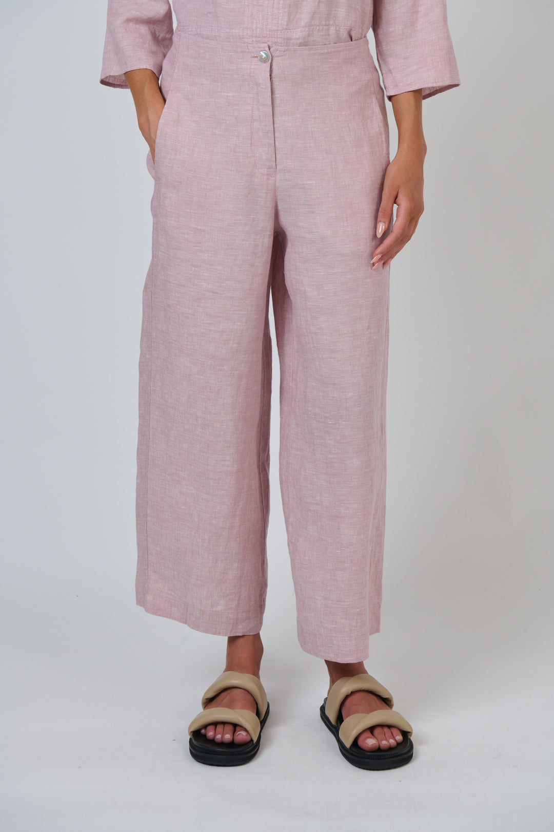 Naturals by O & J Linen Pants - Radish