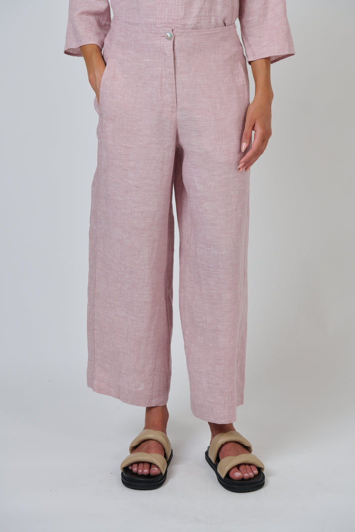 Naturals by O & J Linen Pants - Radish