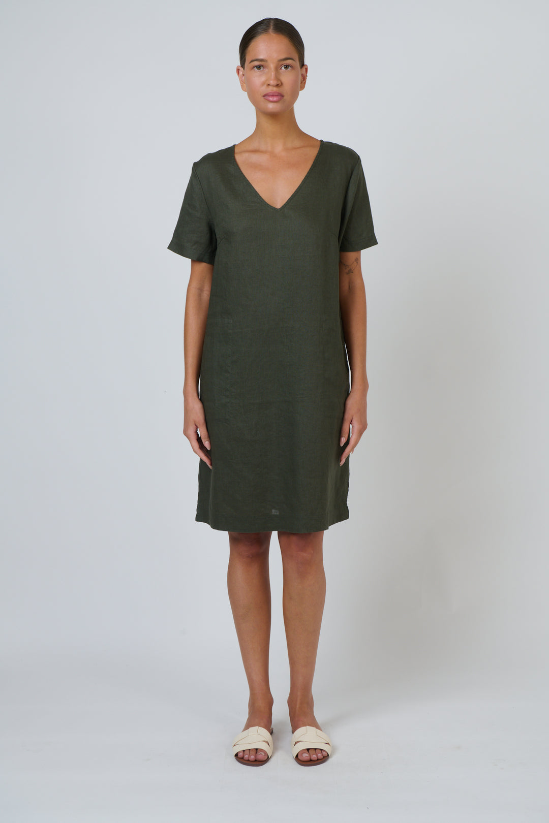 Naturals by O & J Linen Dress - Topiary