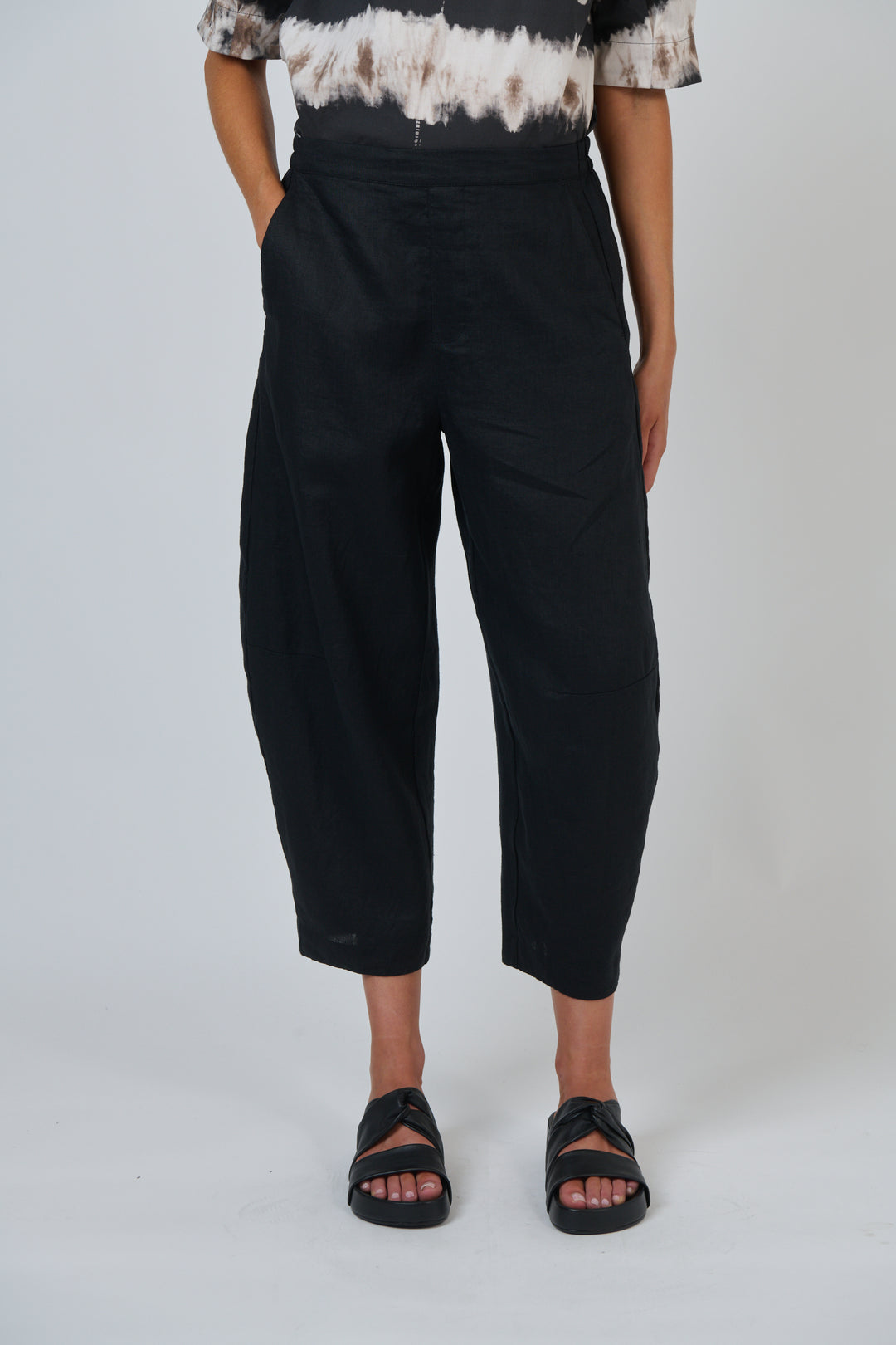 Naturals by O & J Linen Pants - Blk