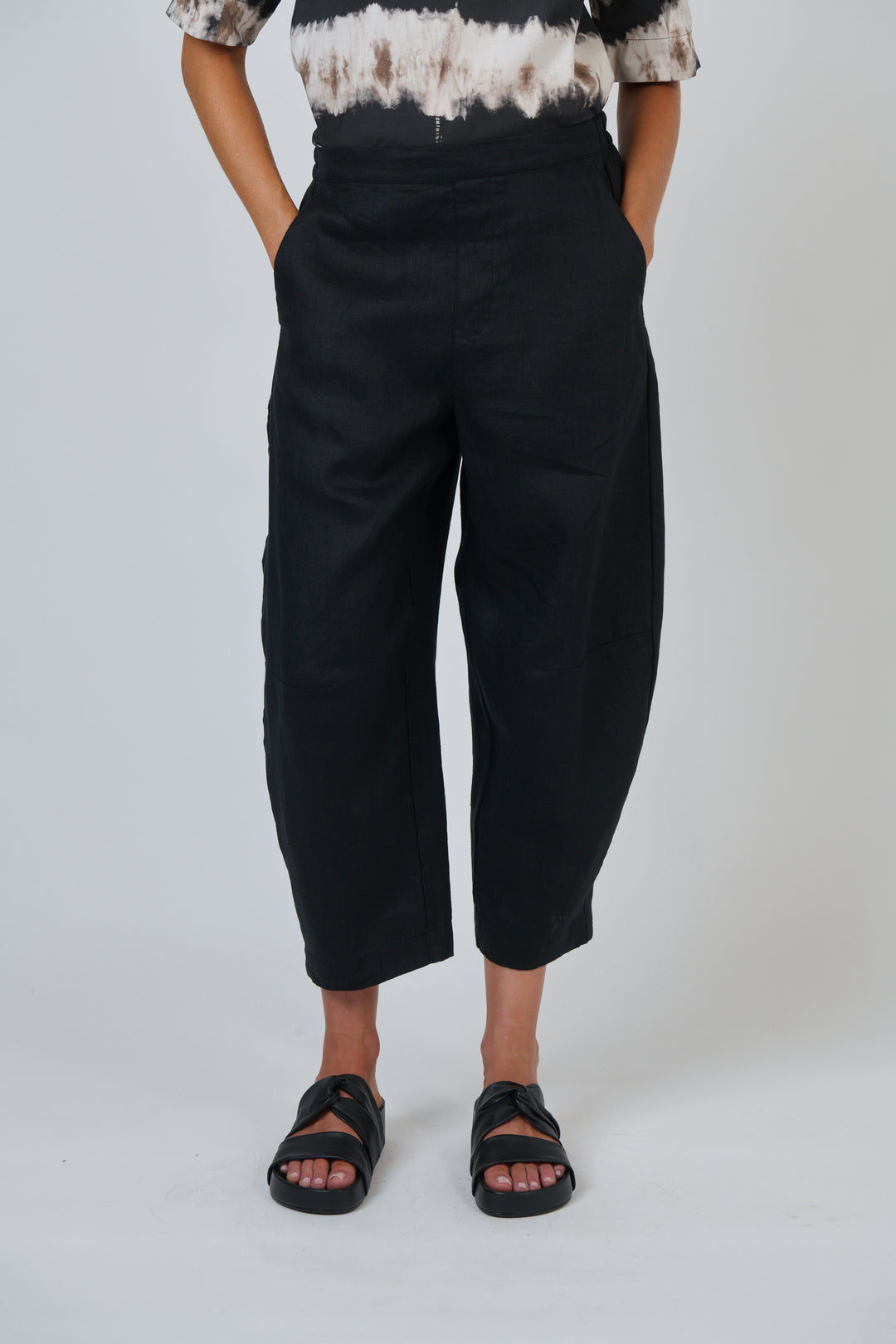 Naturals by O & J Linen Pants - Blk