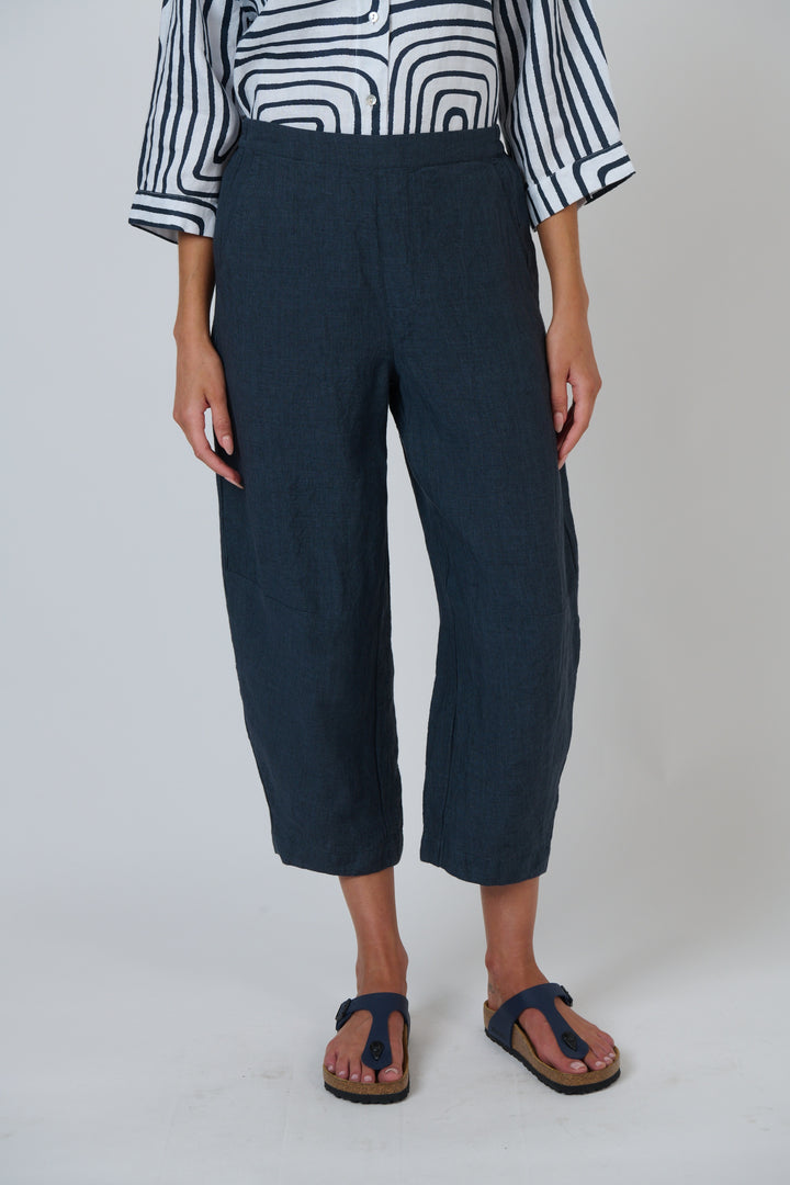 Naturals by O & J Linen Pants - Gunsmoke