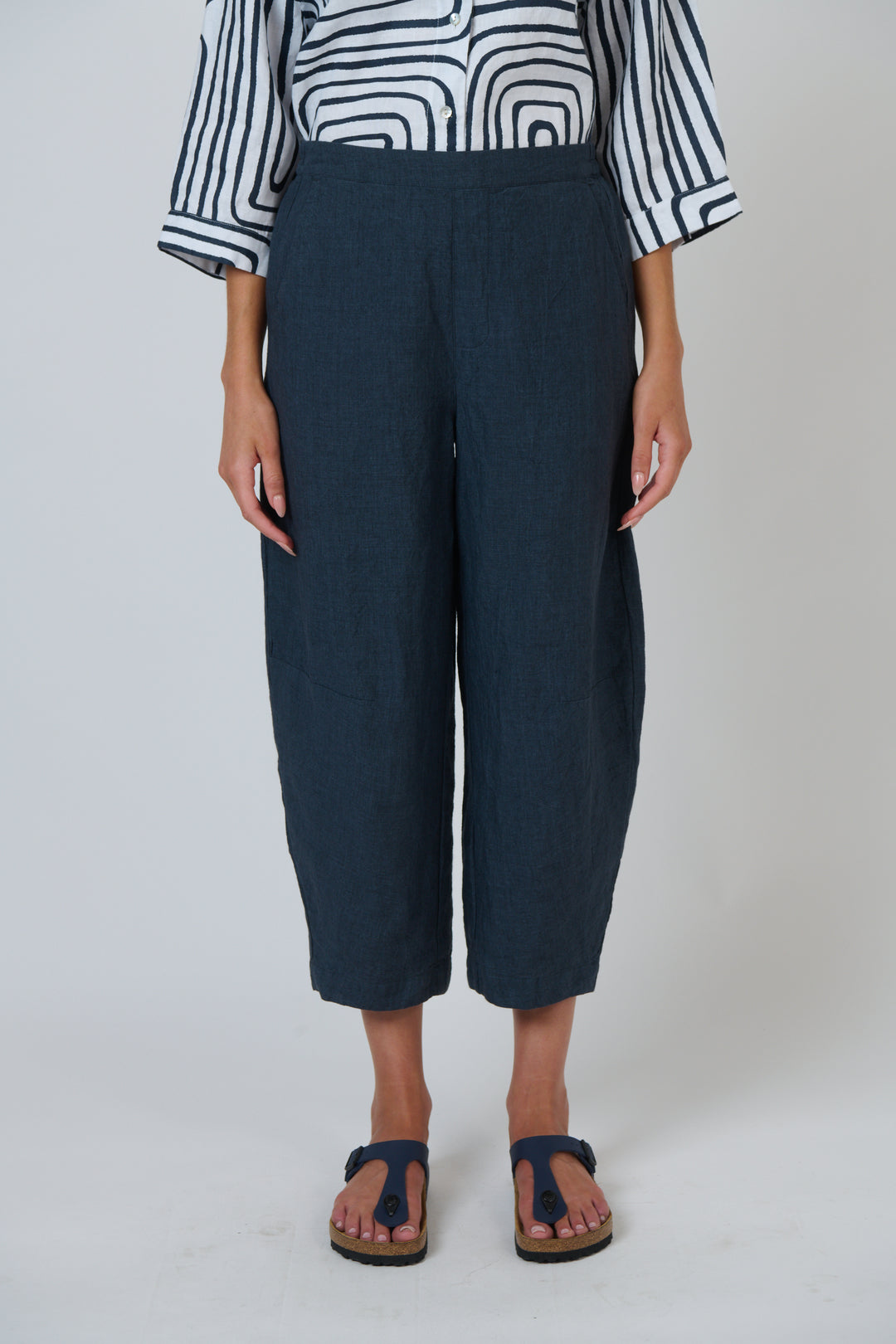 Naturals by O & J Linen Pants - Gunsmoke