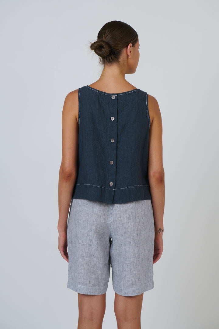 Naturals by O & J Linen Shorts - Sliver