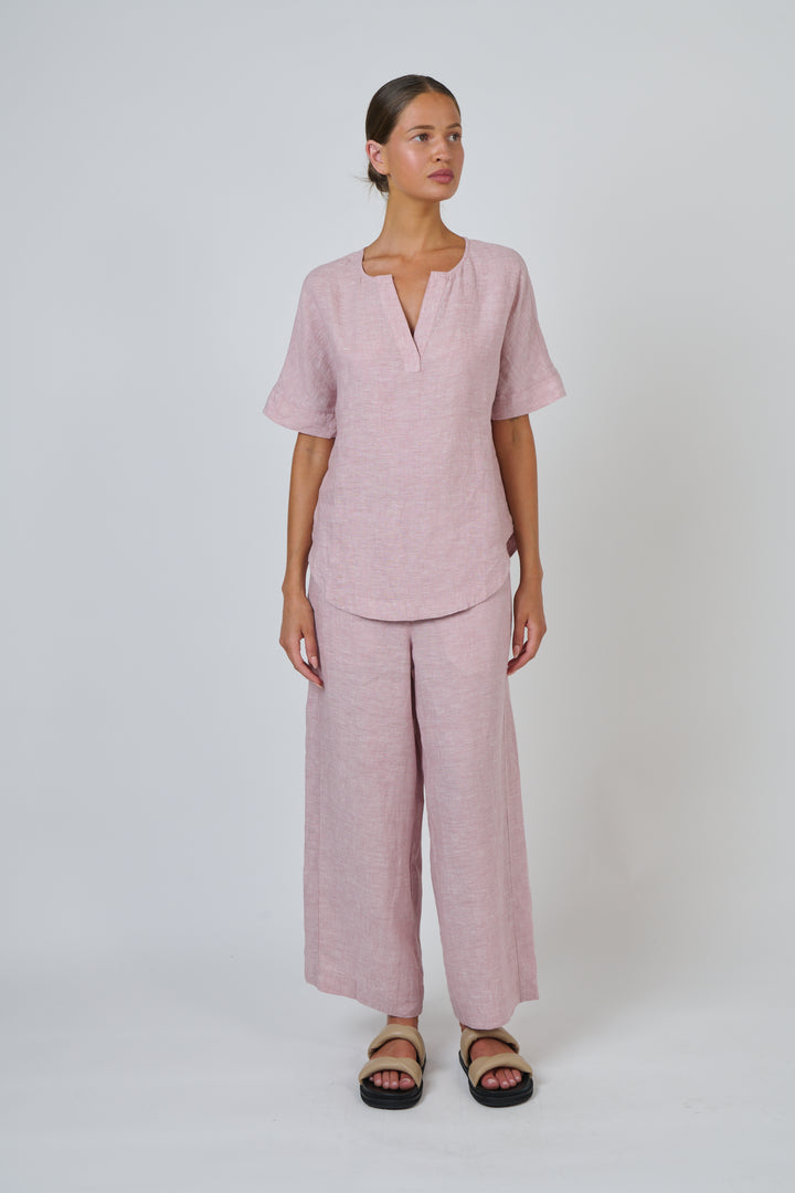 Naturals by O & J Linen Pants - Radish