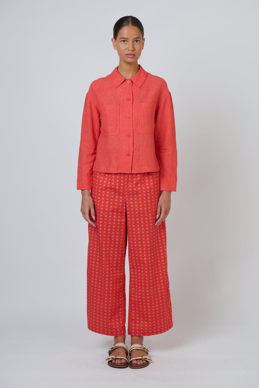 Naturals by O & J Linen Jacket - Sunset
