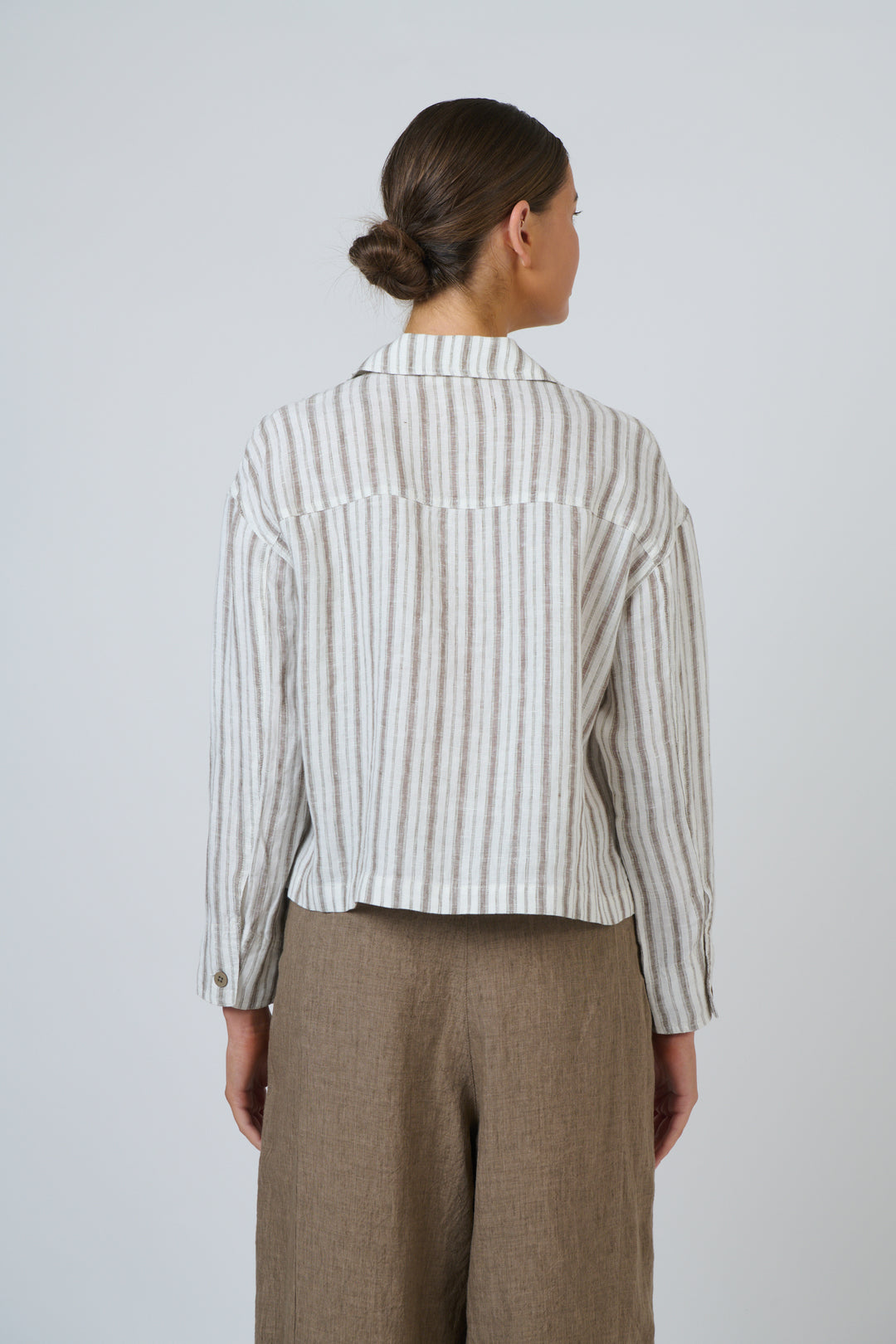 Naturals by O & J Linen Jacket - Travertine