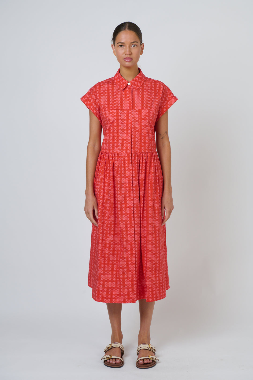 Naturals by O & J Poplin Dress - Cannage