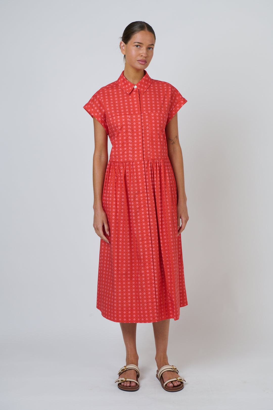 Naturals by O & J Poplin Dress - Cannage