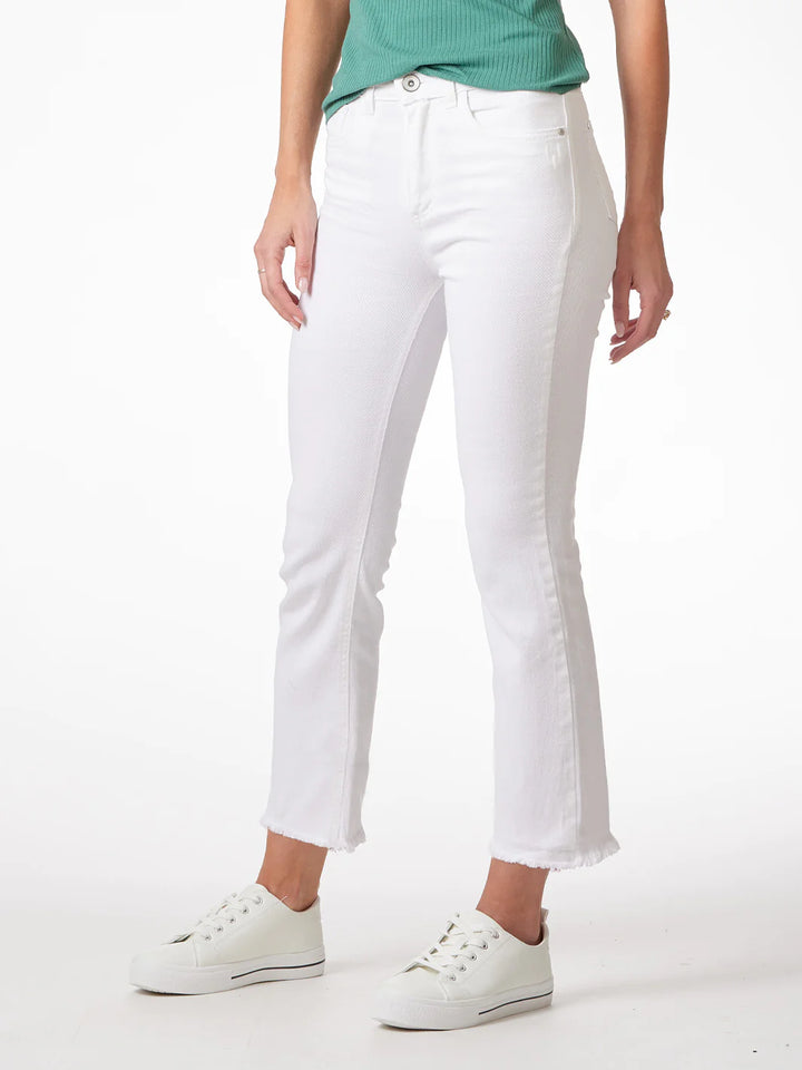 Bianco White Straight Pant