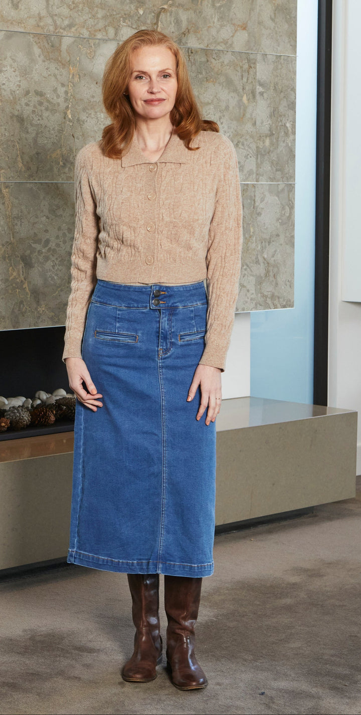 New London George Cardigan - Oat