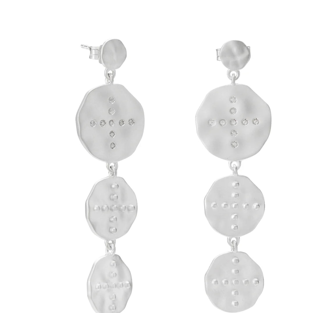 Murkani Halcyon Silver Hanging Earrings