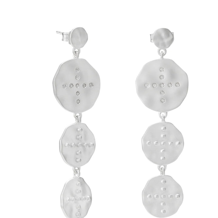 Murkani Halcyon Silver Hanging Earrings