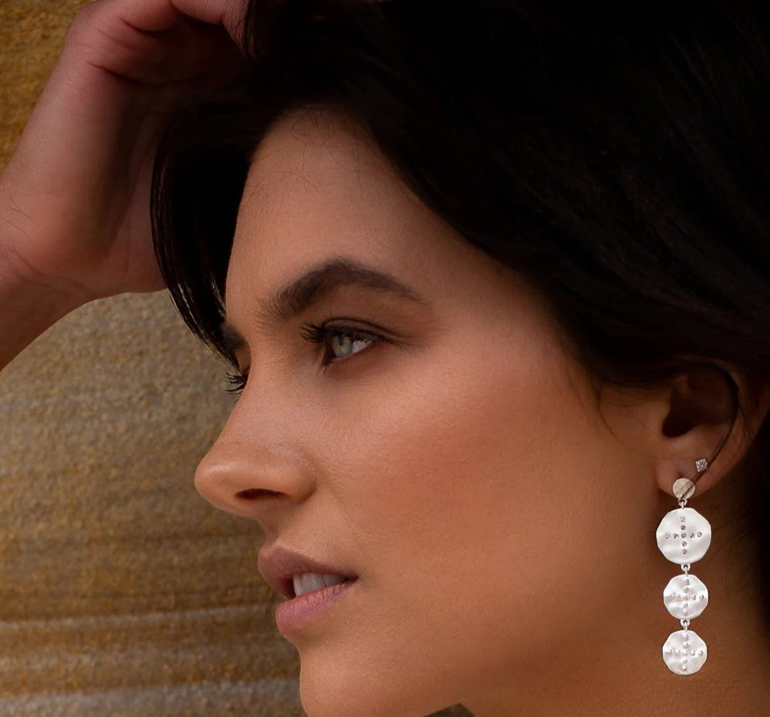 Murkani Halcyon Silver Hanging Earrings