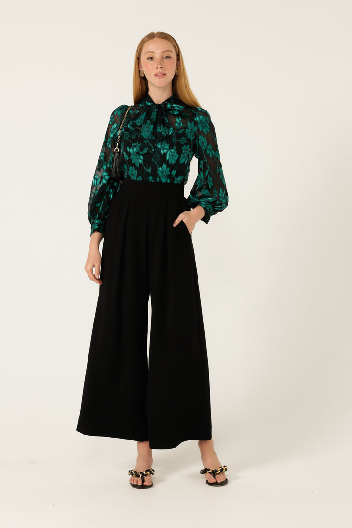 Sacha Drake Pleated Trouser - BLK