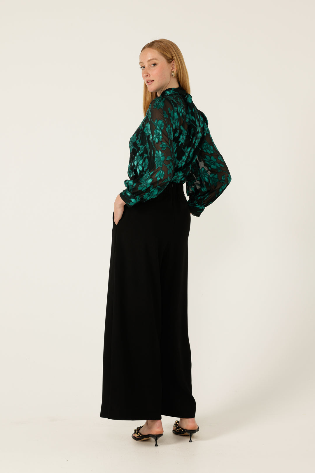 Sacha Drake Pleated Trouser - BLK