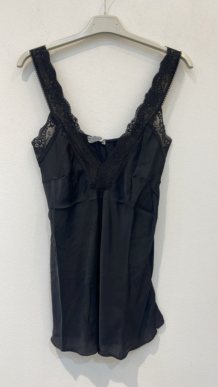 Amici Sera Silk Lace Camisole - BLK