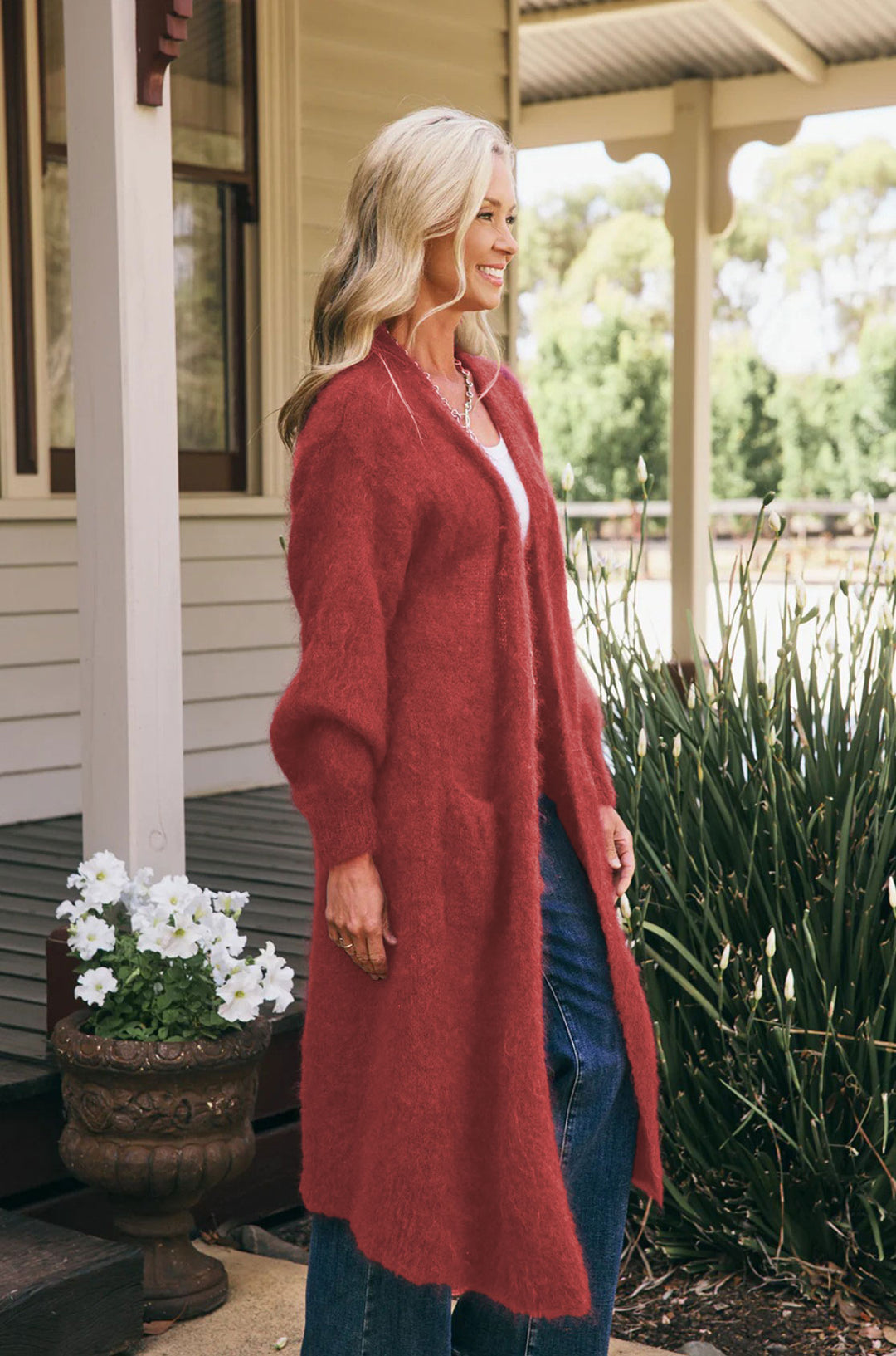 Italian Star Mohair Cardigan - Rosato