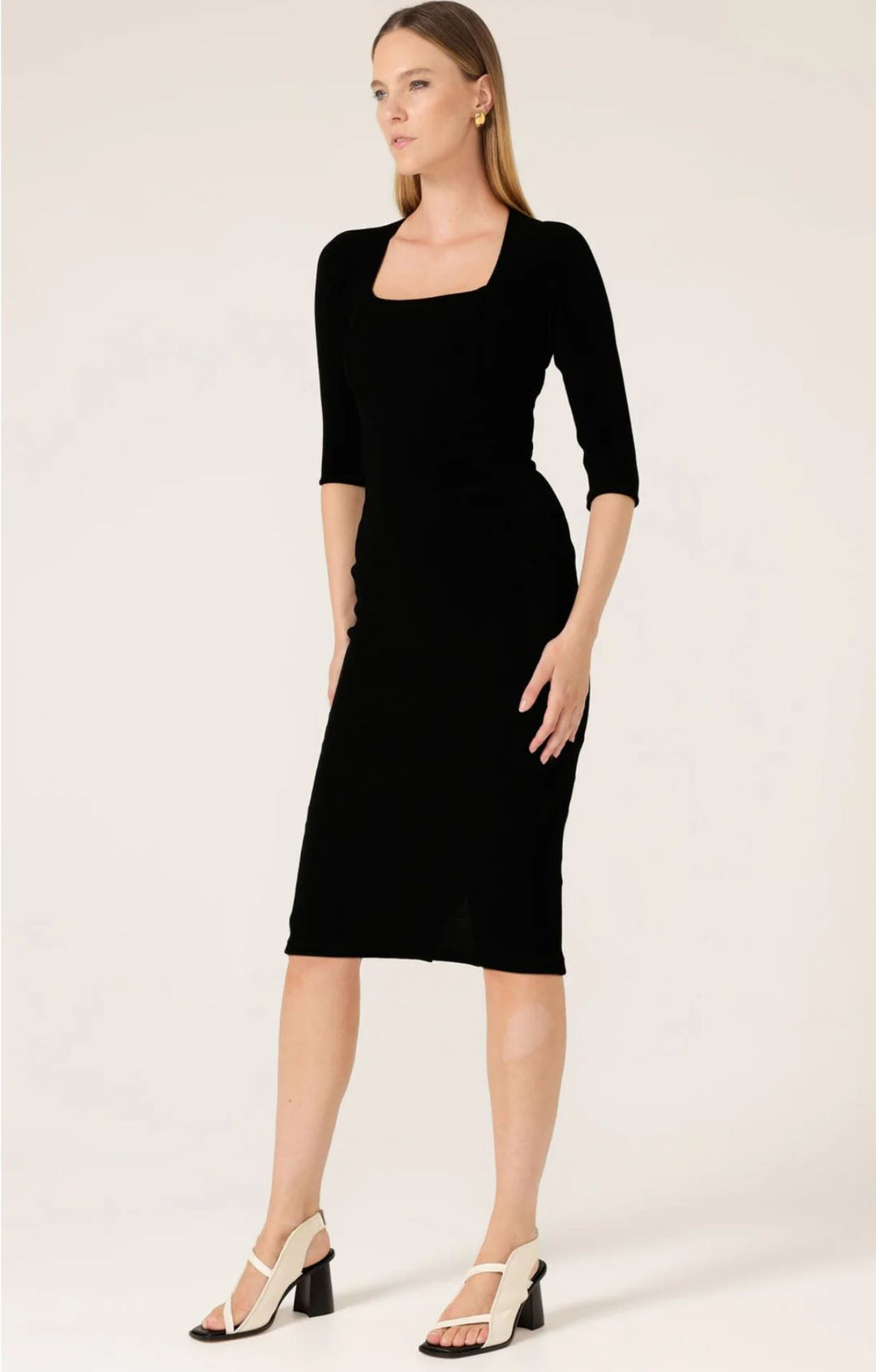 Sacha Drake IRIS DRESS 3/4 SLEEVE IN BLACK