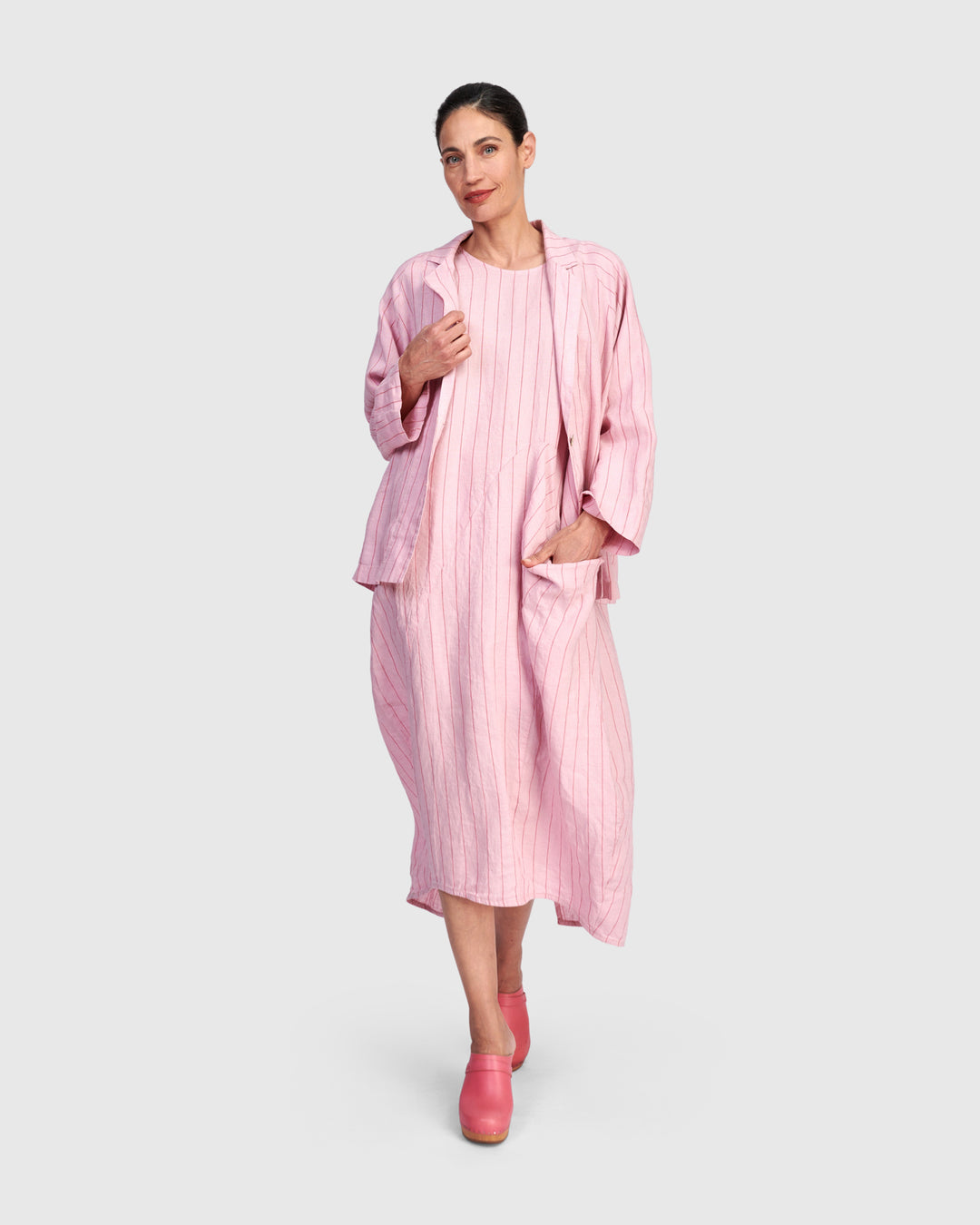 Alembika Linen Blazer - Pink