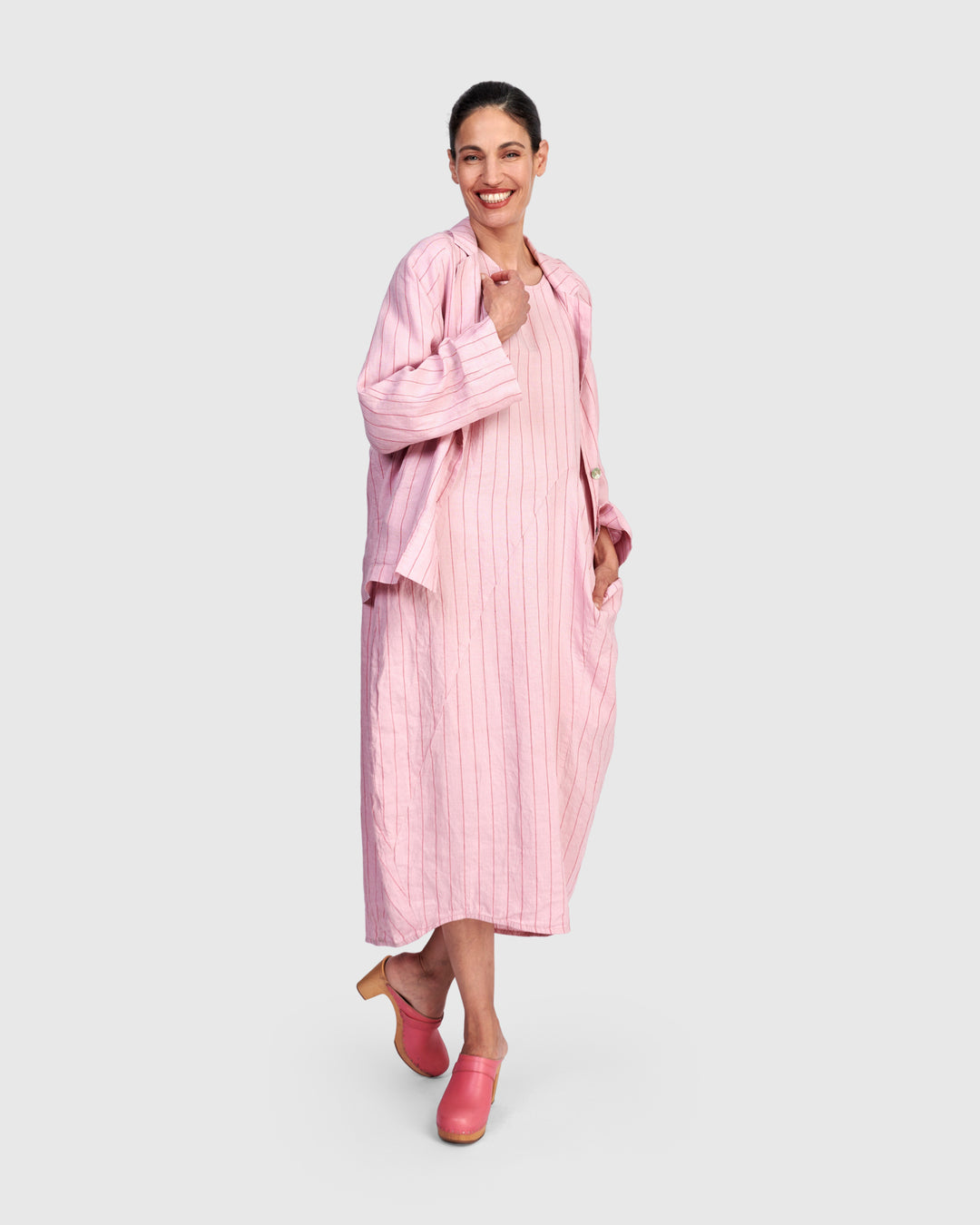 Alembika Linen Blazer - Pink