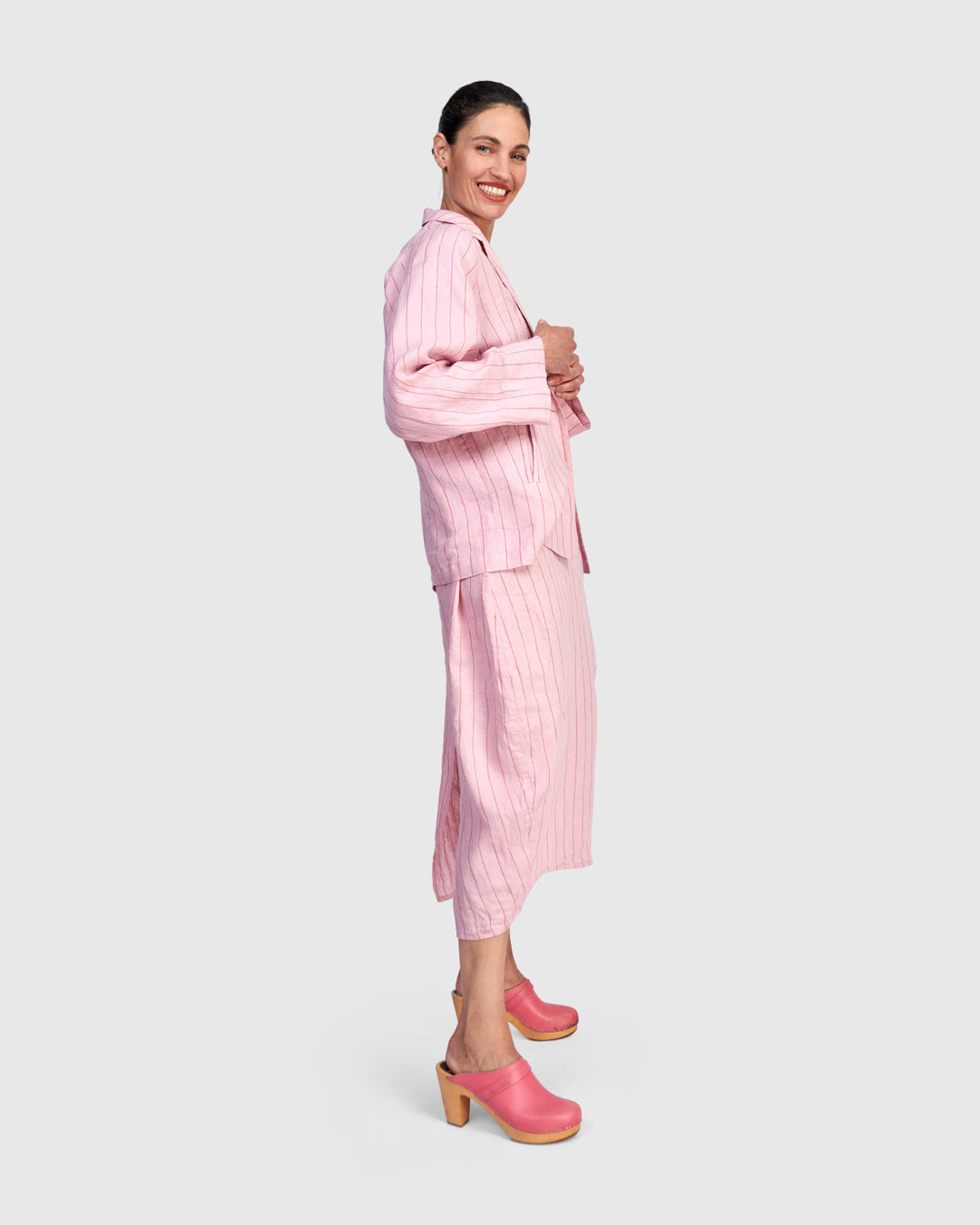 Alembika Linen Blazer - Pink