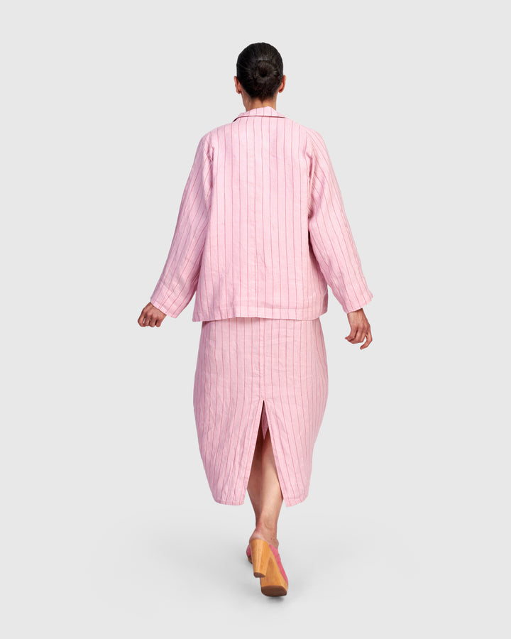 Alembika Linen Blazer - Pink