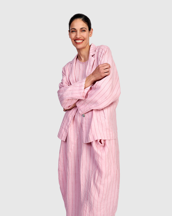 Alembika Linen Blazer - Pink