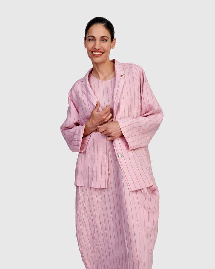 Alembika Linen Blazer - Pink