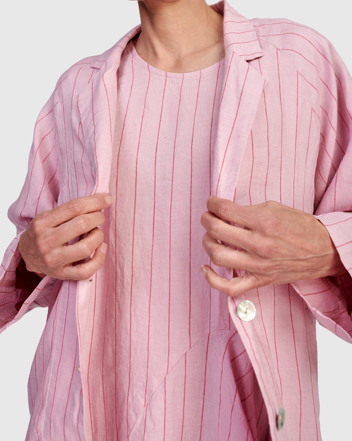 Alembika Linen Blazer - Pink