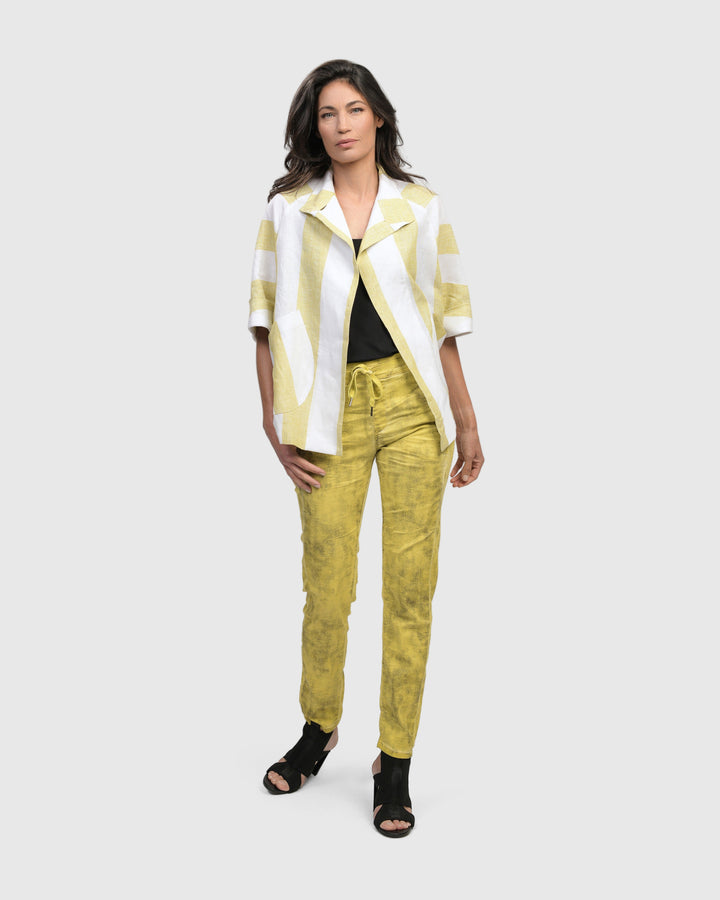 Alembika Citron stripe linen jacket