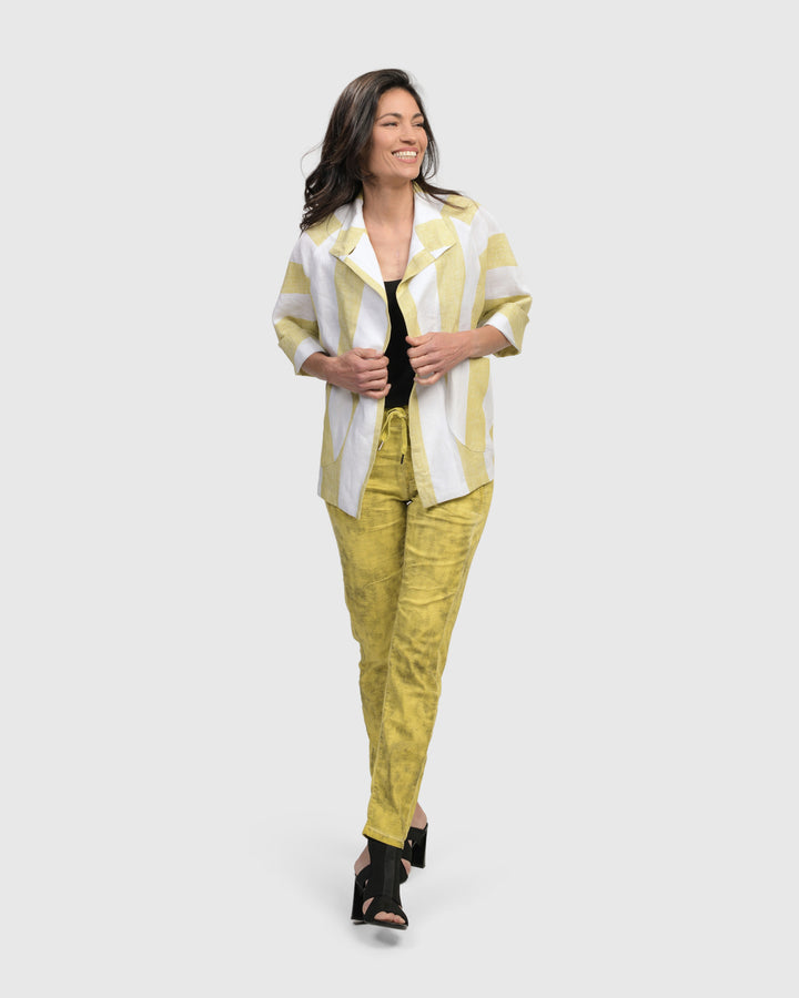 Alembika Citron stripe linen jacket