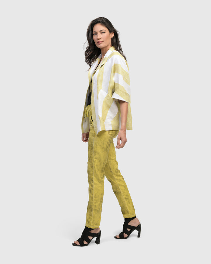 Alembika Citron stripe linen jacket